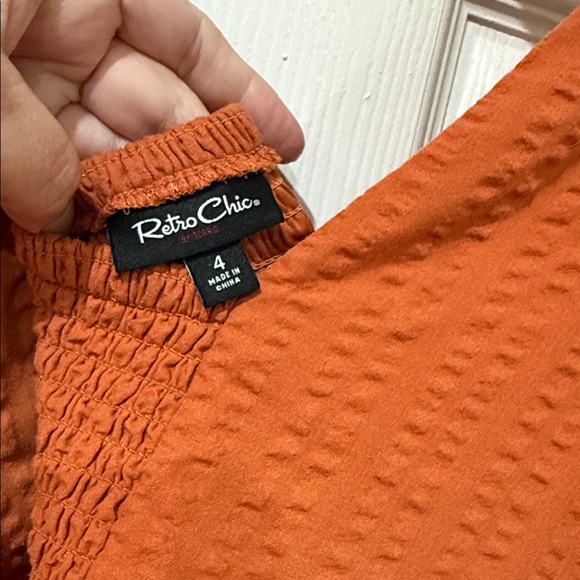 Torrid Orange Puff Sleeve Dress - Picture 4 of 7